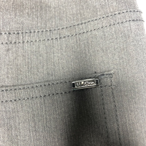 St John High Rise Cuffed Hem Gray Ankle Pant - Picture 6 of 11